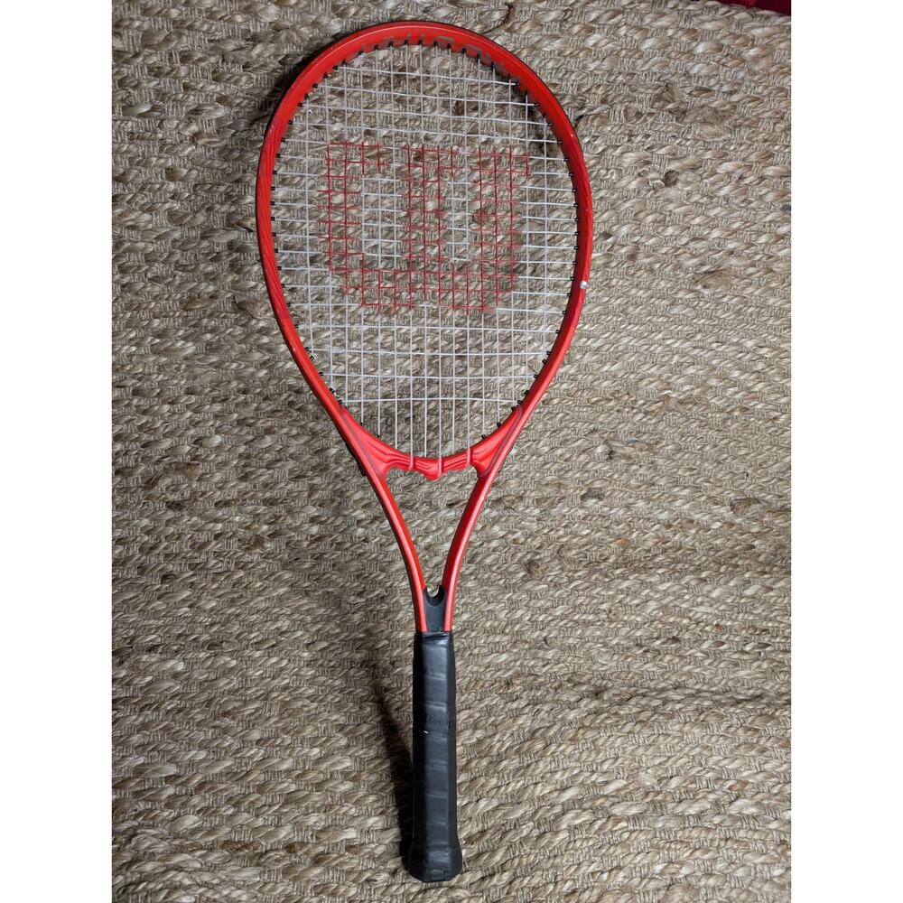 Wilson Pro Staff Precision XL 110 Red Tennis Racket for Adults Grip Size